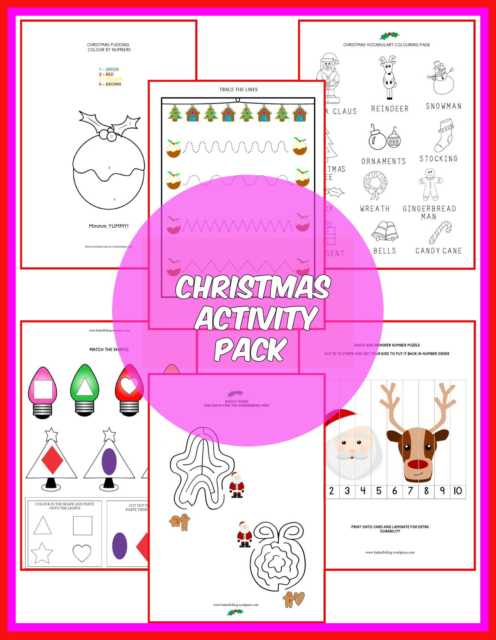 Christmas Activity Pack - Butterflo Kids