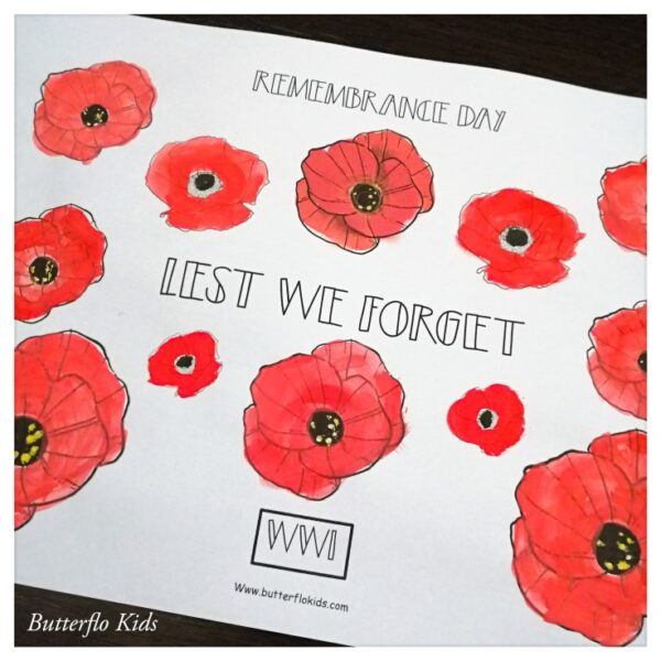 Remembrance Day Colouring Page - Butterflo Kids