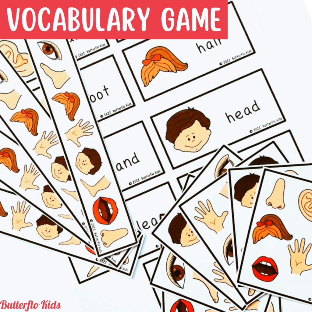 body parts vocabulary game