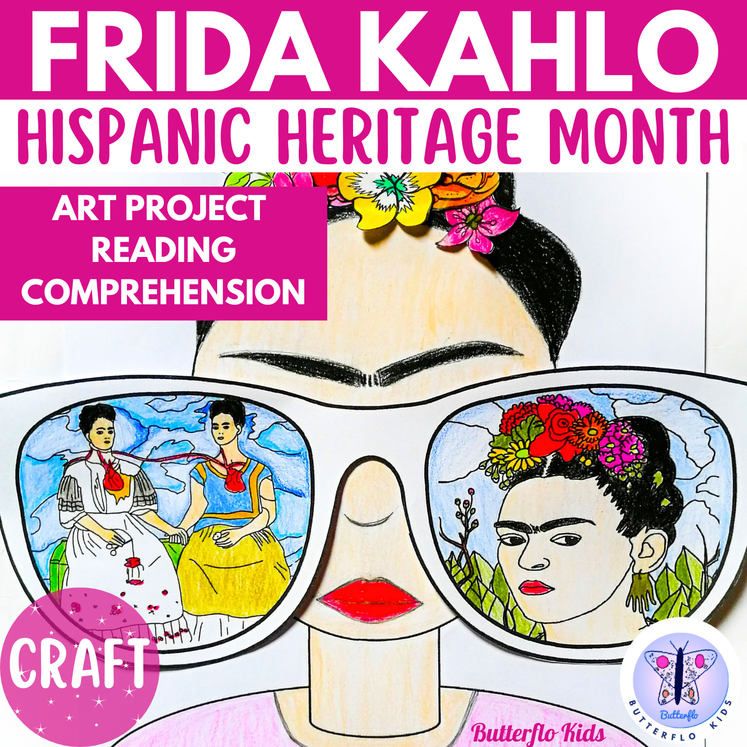 Frida Kahlo Hispanic heritage month art project