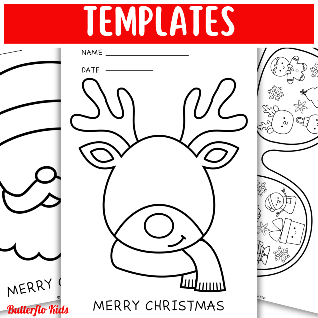 christmas santa claus and rudolph the reindeer craft templates