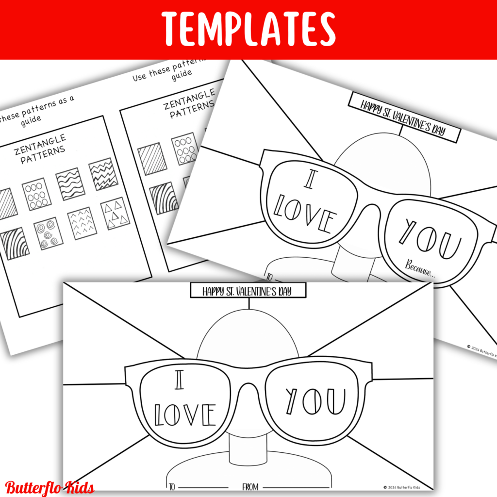 saint valentines day craft templates