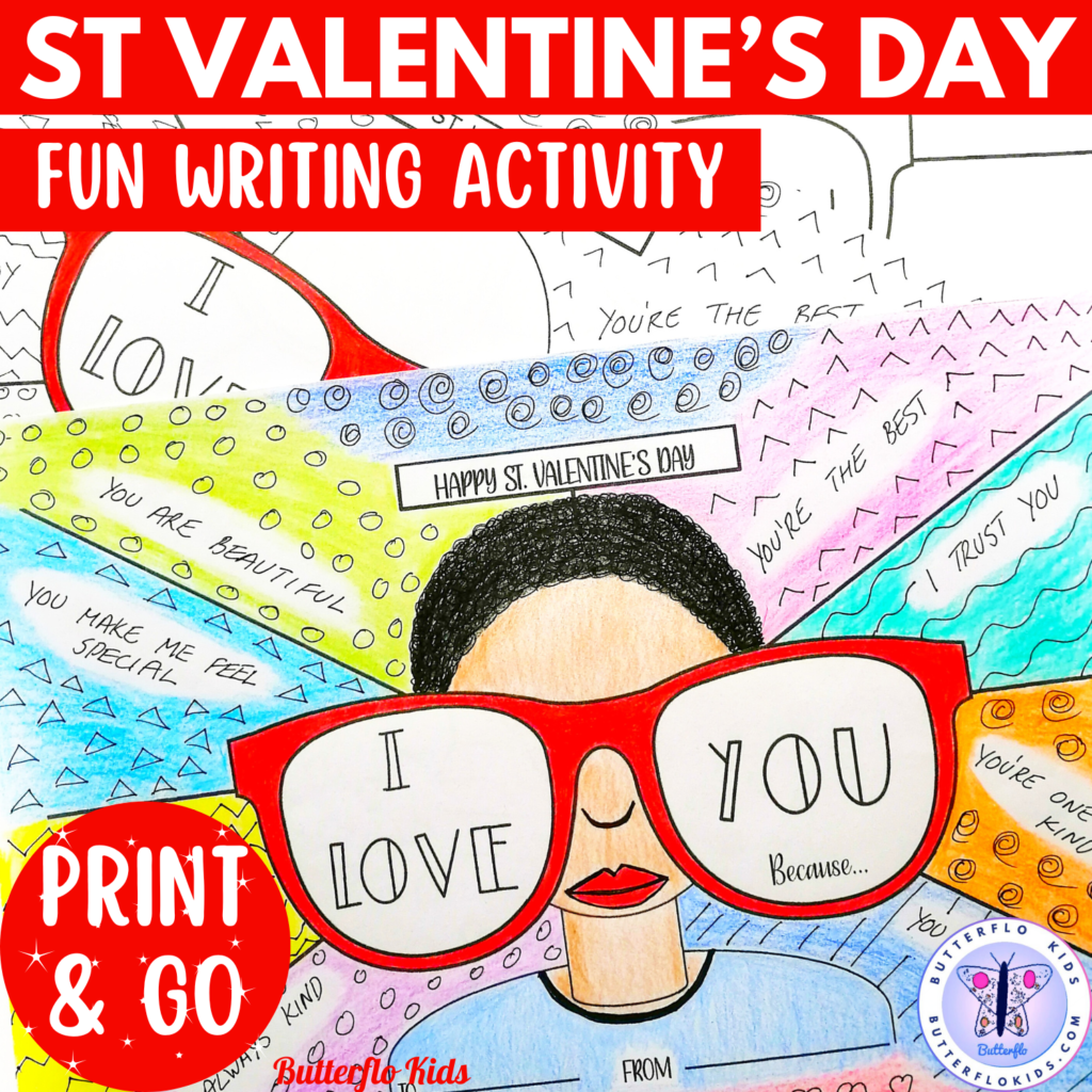 saint valentines day writing activity