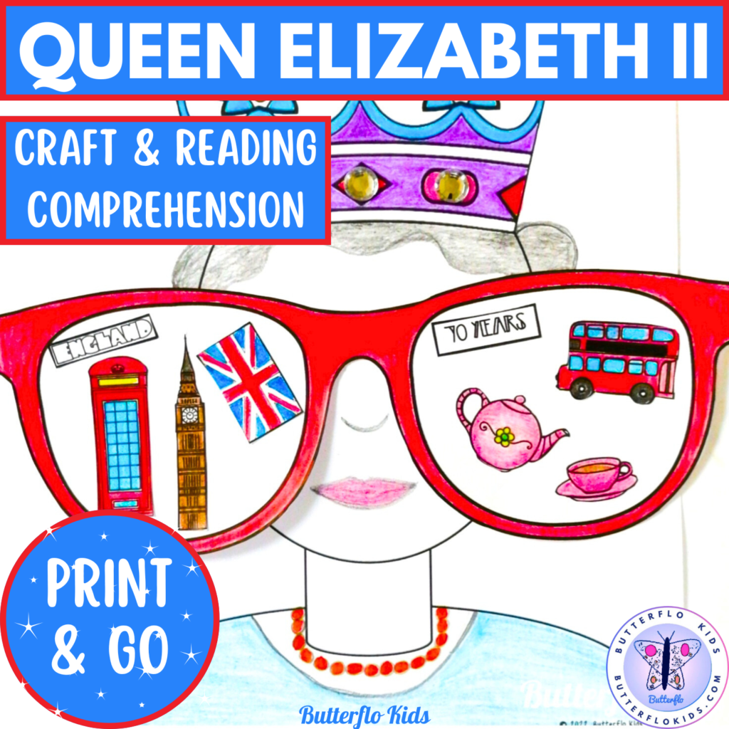 queen elizabeth II craft and reading comprehension